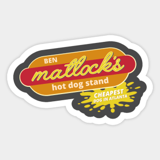 Ben Matlock's Hot Dog Stand - Reverse Sticker